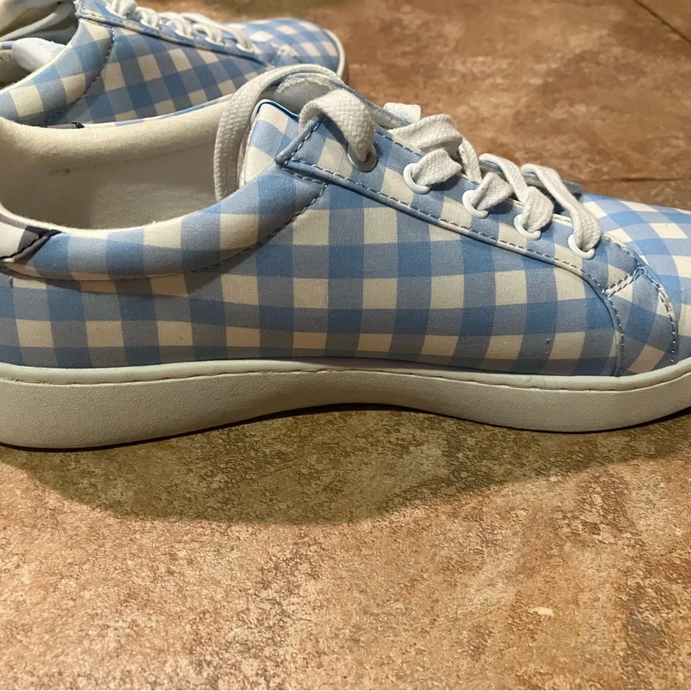 Draper James Blue and White Gingham Sneakers - Picture 14 of 15